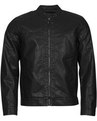 Only & Sons - Onsmike Leather Jacket - Lyst