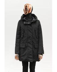 Womens Clothing Coats Parka coats Save The Duck Synthetic Rachel Hooded Parka in Black Save 2% 