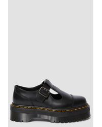 Dr. Martens Leather Serova Black Embroidered Chunky Flatform Shoes | Lyst