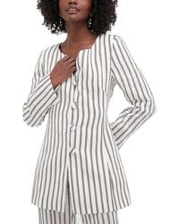 D'Estree - Claude Linen Stripes Blouse - Lyst