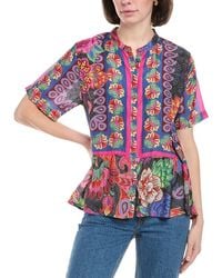 Johnny Was - Petite Emberwing Silk Blouse - Lyst