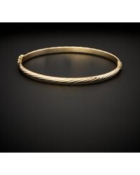 Italian Gold - 14k Twist Bangle Bracelet - Lyst
