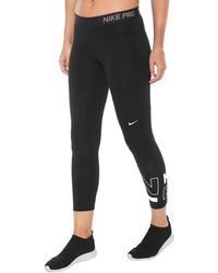 Nike Pro Colorblocked Cropped Leggings - Black
