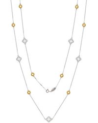 Suzy Levian - 0.02 Ct. Tw. Diamond & Gemstone Station Necklace - Lyst