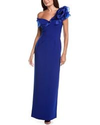 Teri Jon - Crepe Column Gown - Lyst