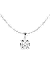 Lab Grown Diamonds - 14K 1.50 Ct. Tw. Lab-Grown Diamond Solitaire Pendant Necklace - Lyst