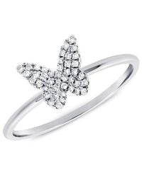 Sabrina Designs - 14k 0.13 Ct. Tw. Diamond Butterfly Ring - Lyst