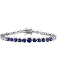 Rina Limor - 8.38 Ct. Tw. Lab-Grown And Sapphire Graduated Tennis Bracelet - Lyst