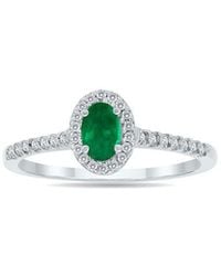 Gem Spark - 14K 0.78 Ct. Tw. Diamond & Emerald Ring - Lyst