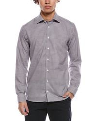 Eton - Micro Check Fine Twill Slim Fit Shirt - Lyst