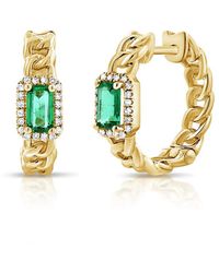 Sabrina Designs - 14k 1.07 Ct. Tw. Diamond & Emerald Huggie Earrings - Lyst