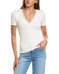 Madewell - Elbow-Sleeve Lace Top - Lyst