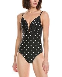 MILLY - Polka Dot One-Piece - Lyst
