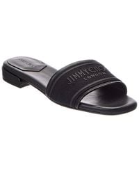 Jimmy Choo - Joa Canvas & Leather Sandal - Lyst