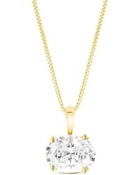 Amairah - 14K 3.00 Ct. Tw. Lab-Grown Diamond Solitaire Pendant Necklace - Lyst