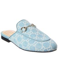 Gucci - Giglio Princetown Canvas & Leather Mule - Lyst