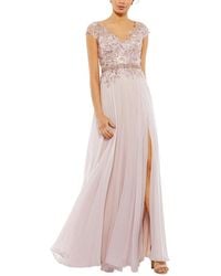 Mac Duggal - Embellished Cap Sleeve Bodice Flowy Gown - Lyst