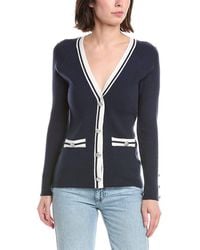 Tahari - Rib Button Front Cardigan - Lyst