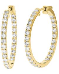 Amairah - 2.00 Ct. Tw. Lab-Grown Diamond Hoop Earrings - Lyst