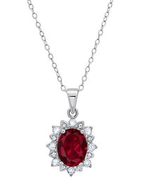 MaxColor - 1.80 Ct. Tw. Lab-Grown Created Ruby Pendant Necklace - Lyst