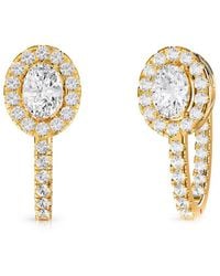 Lab Grown Diamonds - 18K Vermeil 2.72 Ct. Tw. Lab-Grown Diamond Hoop Earrings - Lyst