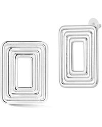 Glaze Jewelry - Plated Stainless Steel Geometric Elongated Statement Stud Earrings - Lyst
