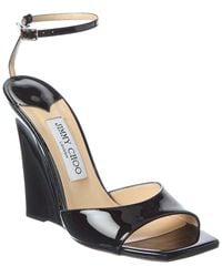 Jimmy Choo - Brien 110 Patent Wedge Sandal - Lyst