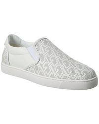 Christian Louboutin - F. A.v. Fique A Vontade Leather Slip-on Sneaker - Lyst