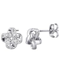 Adornia - Plated Knot Twist Stud Earrings - Lyst