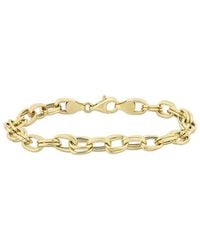 Italian Gold - 14K Oval Link Chain Bracelet - Lyst