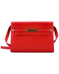 Saint Laurent - Leather Manhattan Shoulder Bag Medium (Authentic Pre-Loved) - Lyst