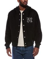 Palm Angels - Hooded Suede-Trim Wool-Blend Jacket - Lyst