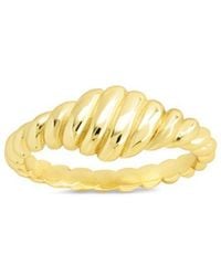 Sterling Forever - 14K Over Paula Ribbed Ring - Lyst
