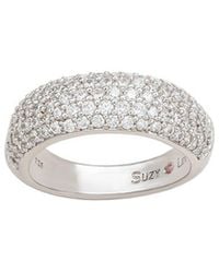 Suzy Levian CZ Jewelry - Suzy Levian Cz Thick Pave Half-Eternity Ring - Lyst