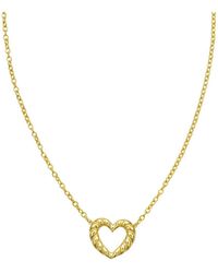 Italian Gold - 14K Heart Necklace - Lyst