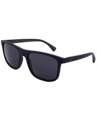 Armani Unisex Ea4129 56mm Sunglasses - Black