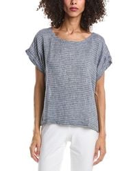 Eileen Fisher - Ballet Neck Square Linen Top - Lyst