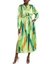 Gracia - Satin Print Maxi Dress - Lyst