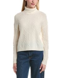 Bruno Magli - Modern Cable Turtleneck Wool & Cashmere-Blend Sweater - Lyst
