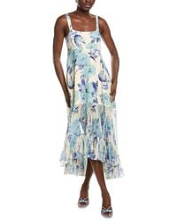 Azeeza - Bellevue Silk Midi Dress - Lyst