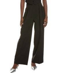 Kenneth Cole - High-Rise Fly Front Double Pleat Wide Leg Pant - Lyst