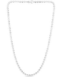 Italian Silver - Piazza Di Spagna Round Moon Cut Bead Necklace - Lyst
