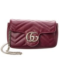 Gucci - GG Marmont Super Mini Matelasse Leather Shoulder Bag - Lyst