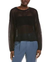 Eileen Fisher - Crewneck Linen-Blend Sweater - Lyst