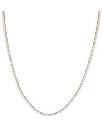 Lab Grown Diamonds - 14K 7.25 Ct. Tw. Lab-Grown Diamond Tennis Necklace - Lyst