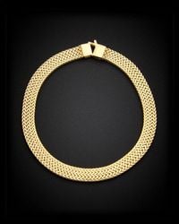 Italian Gold - 14k 5.8mm Double Row Chevron Fancy Link Bracelet - Lyst