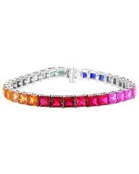 Lab Grown Gemstones - 14K 25.00 Ct. Tw. Lab-Grown Gemstone Tennis Bracelet - Lyst