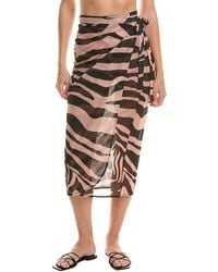 Natori - Zebra Mesh Sarong - Lyst