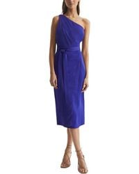 Reiss - Flora Satin One Shoulder Dress - Lyst