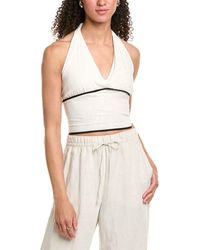 Vintage Havana - Halter Linen-Blend Top - Lyst
